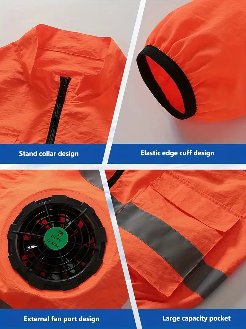 Outdoor Work Cooling Vest with USB Fans – Men's & Women's Wearable Air-Conditioned for Hiking, Fishing, Labor