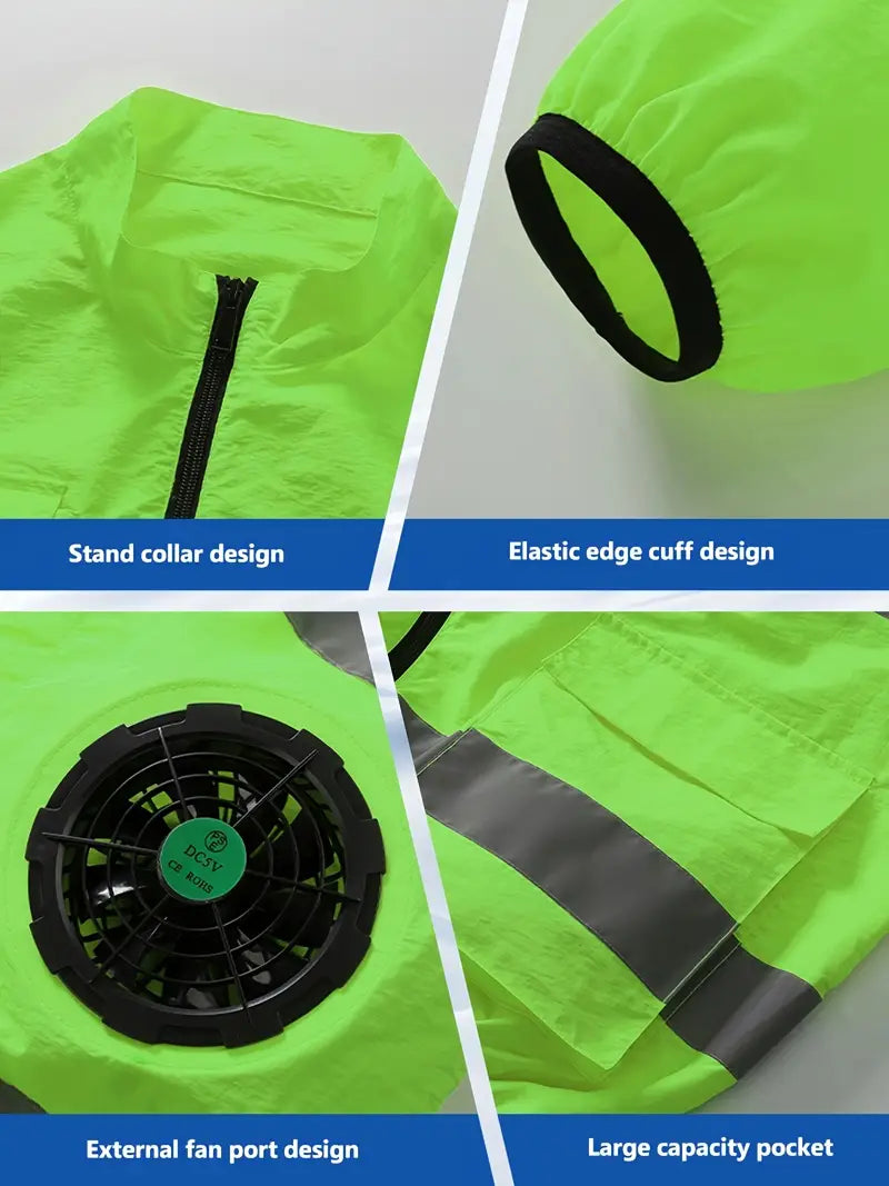 Outdoor Work Cooling Vest with USB Fans – Men's & Women's Wearable Air-Conditioned for Hiking, Fishing, Labor