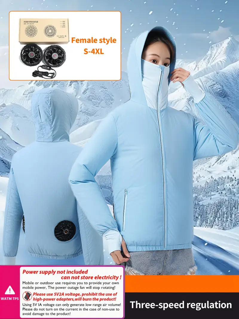 USB 2 × Fan Cooling Jacket for Men & Women