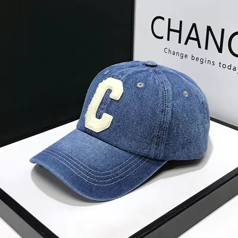 Denim Canada Letter C Cap, Women Men Spring Summer Hat