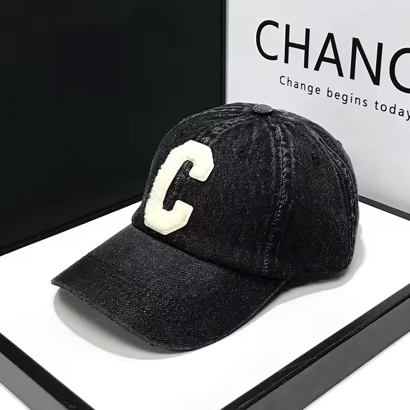 Denim Canada Letter C Cap, Women Men Spring Summer Hat