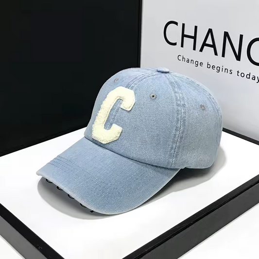 Denim Canada Letter C Cap, Women Men Spring Summer Hat