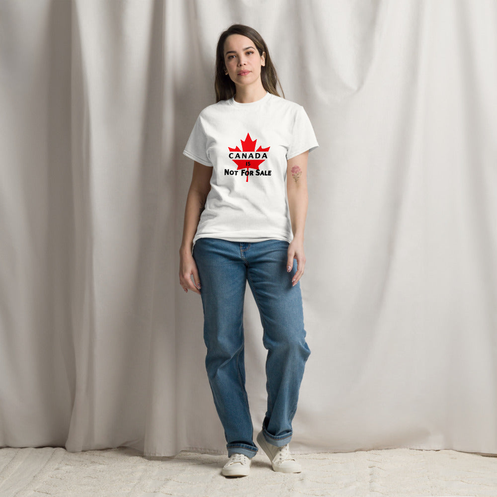 Canada is not for sale Ca Leaf T-Shirt (Made in Canada)