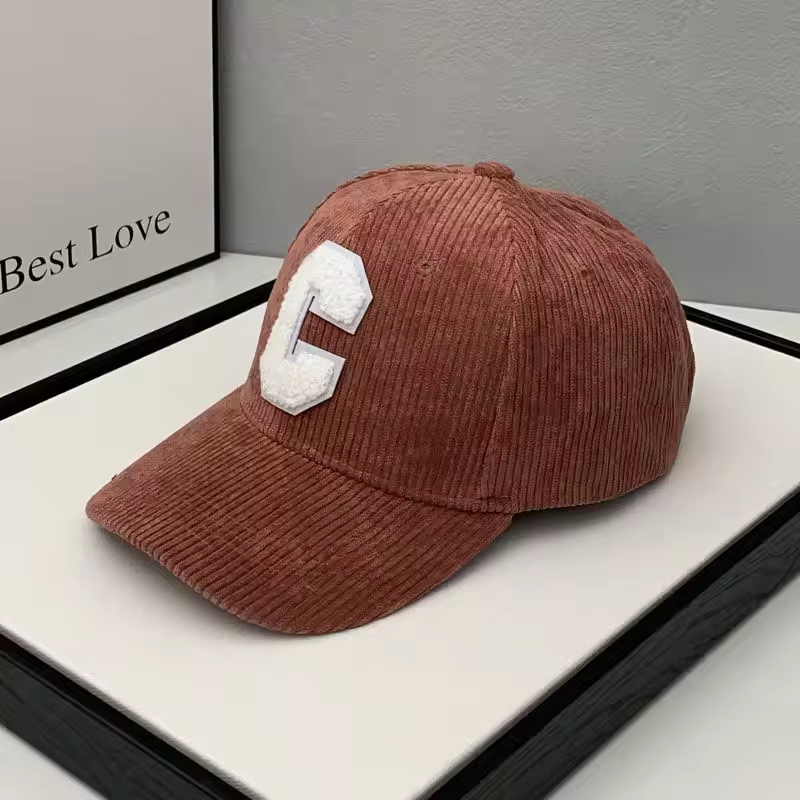 Canada Letter C Fashion Corduroy Cap, Snapback Hat Hip Hop Edition