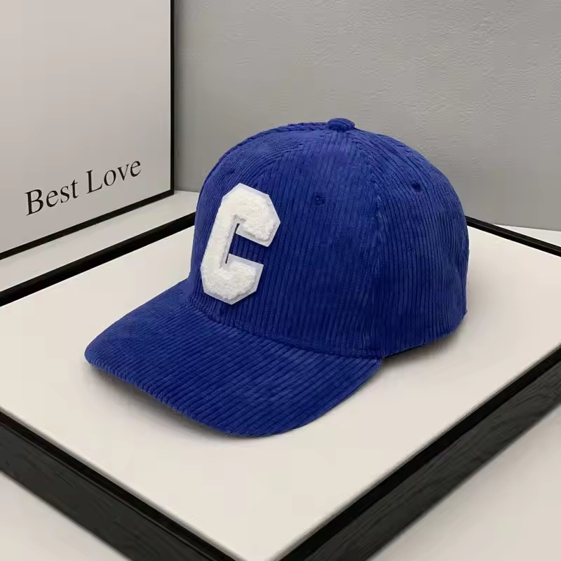 Canada Letter C Fashion Corduroy Cap, Snapback Hat Hip Hop Edition