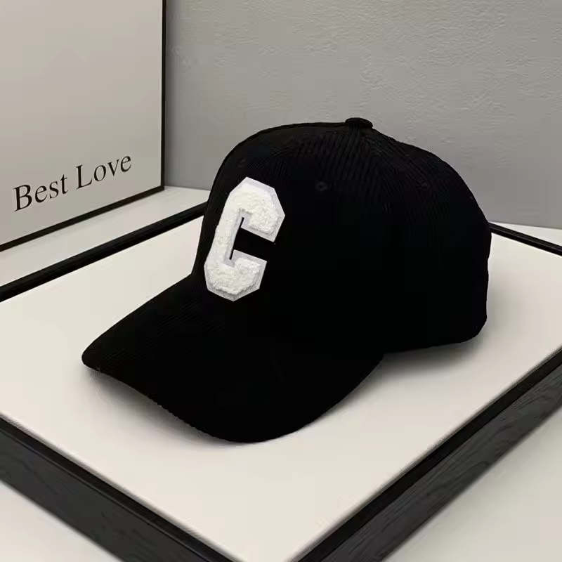 Canada Letter C Fashion Corduroy Cap, Snapback Hat Hip Hop Edition