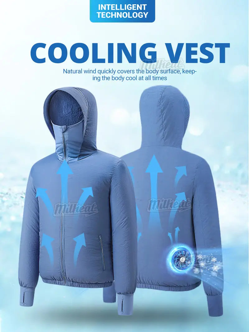 USB 2 × Fan Cooling Jacket for Men & Women