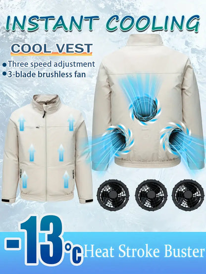 USB 3 × Fan Cooling Jacket for Men & Women 