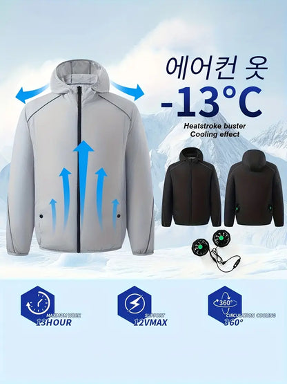 USB 2 × Fan Cooling Jacket for Men & Women