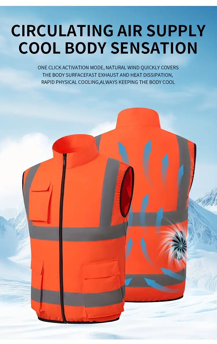 Working Cooling Vest - Sleeveless Breathable Nylon Lightweight for Working Labor, Hiking, Outdoors