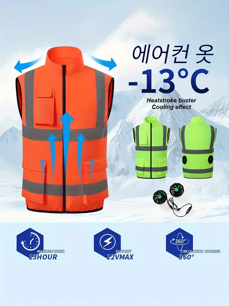 Working Cooling Vest - Sleeveless Breathable Nylon Lightweight for Working Labor, Hiking, Outdoors