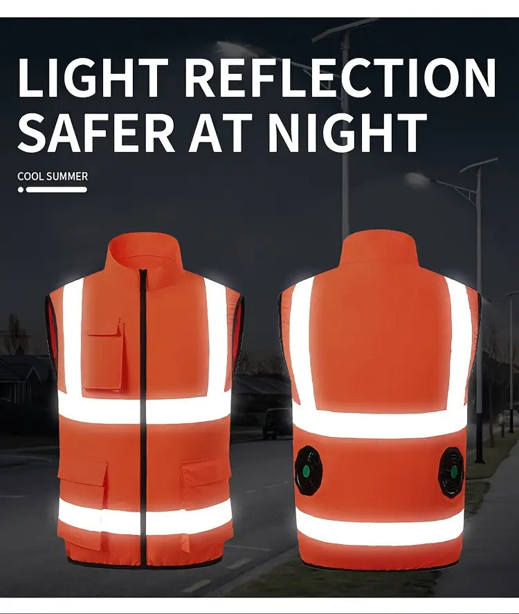 Working Cooling Vest - Sleeveless Breathable Nylon Lightweight for Working Labor, Hiking, Outdoors