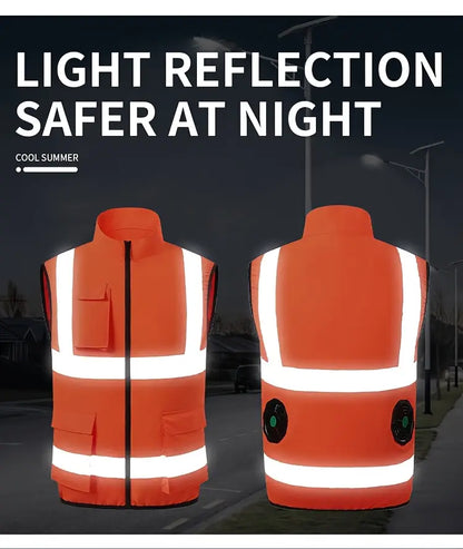 Working Cooling Vest - Sleeveless Breathable Nylon Lightweight for Working Labor, Hiking, Outdoors