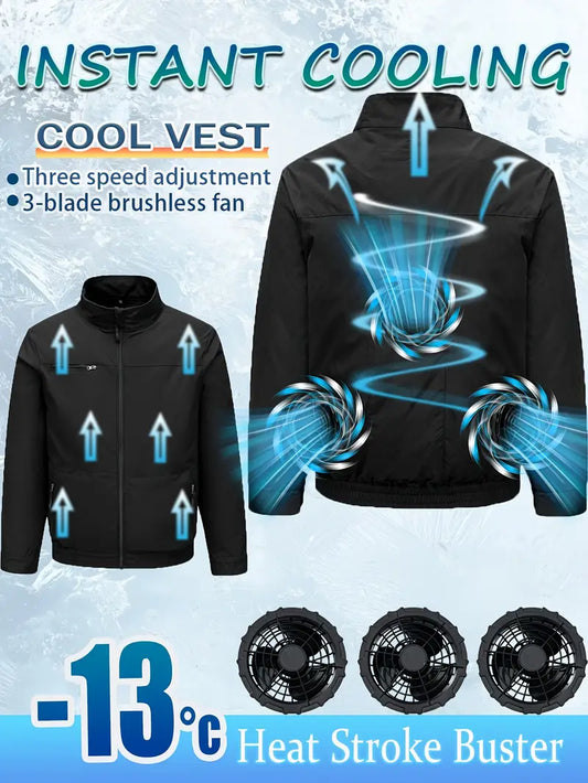 USB 3 × Fan Cooling Jacket for Men & Women 
