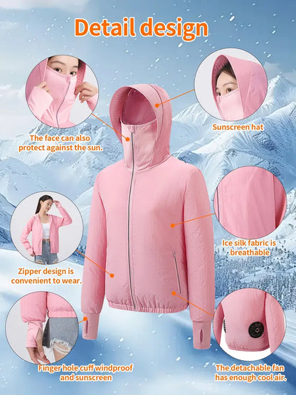 USB 2 × Fan Cooling Jacket for Men & Women