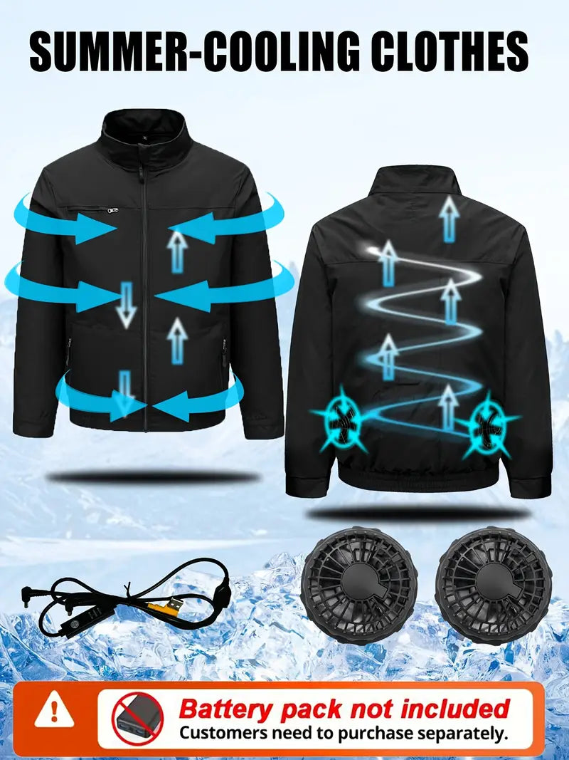 USB 2 × Fan Cooling Jacket for Men & Women