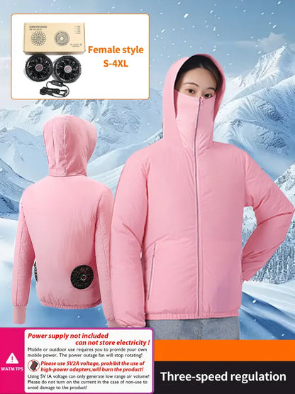 USB 2 × Fan Cooling Jacket for Men & Women