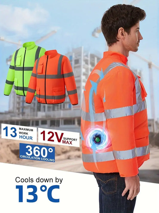 Outdoor Work Cooling Vest with USB Fans – Men's & Women's Wearable Air-Conditioned for Hiking, Fishing, Labor