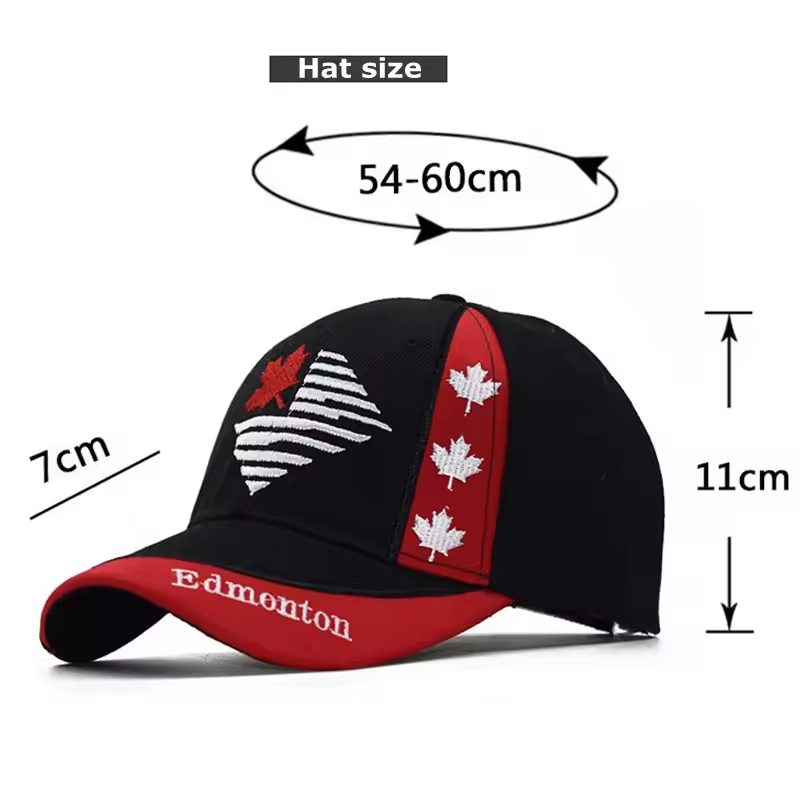 Canada Hat, Embroidered Adjustable Baseball Hat