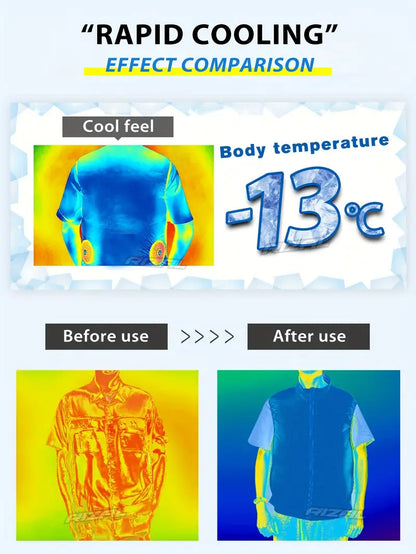 Summer Cooling Vest with Fans - 13-Hour Continuous Cooling, deal for Hiking, Fishing  Camping, Outdoor Cooling Vest
