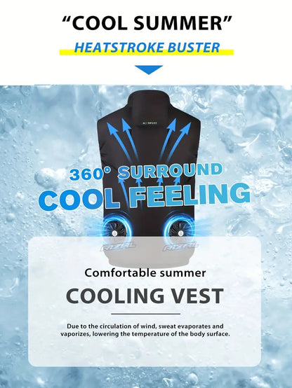 Summer Cooling Vest with Fans - 13-Hour Continuous Cooling, deal for Hiking, Fishing  Camping, Outdoor Cooling Vest