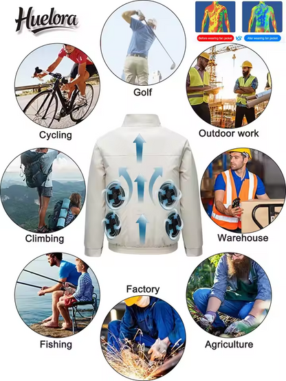 USB 4 × Fan Cooling Jacket for Men & Women 