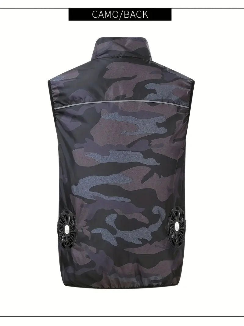 Camouflage Cooling Vest - Breathable Lightweight for Working Labor, Hiking, Outdoors
