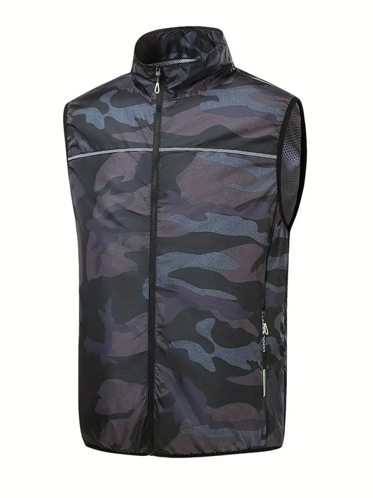 Camouflage Cooling Vest - Breathable Lightweight for Working Labor, Hiking, Outdoors