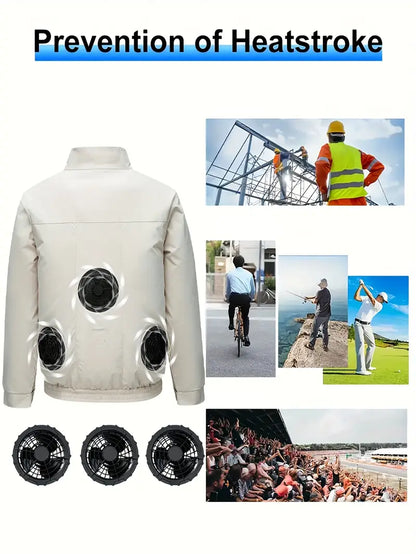 USB 3 × Fan Cooling Jacket for Men & Women 