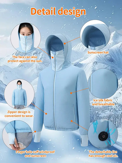 USB 2 × Fan Cooling Jacket for Men & Women